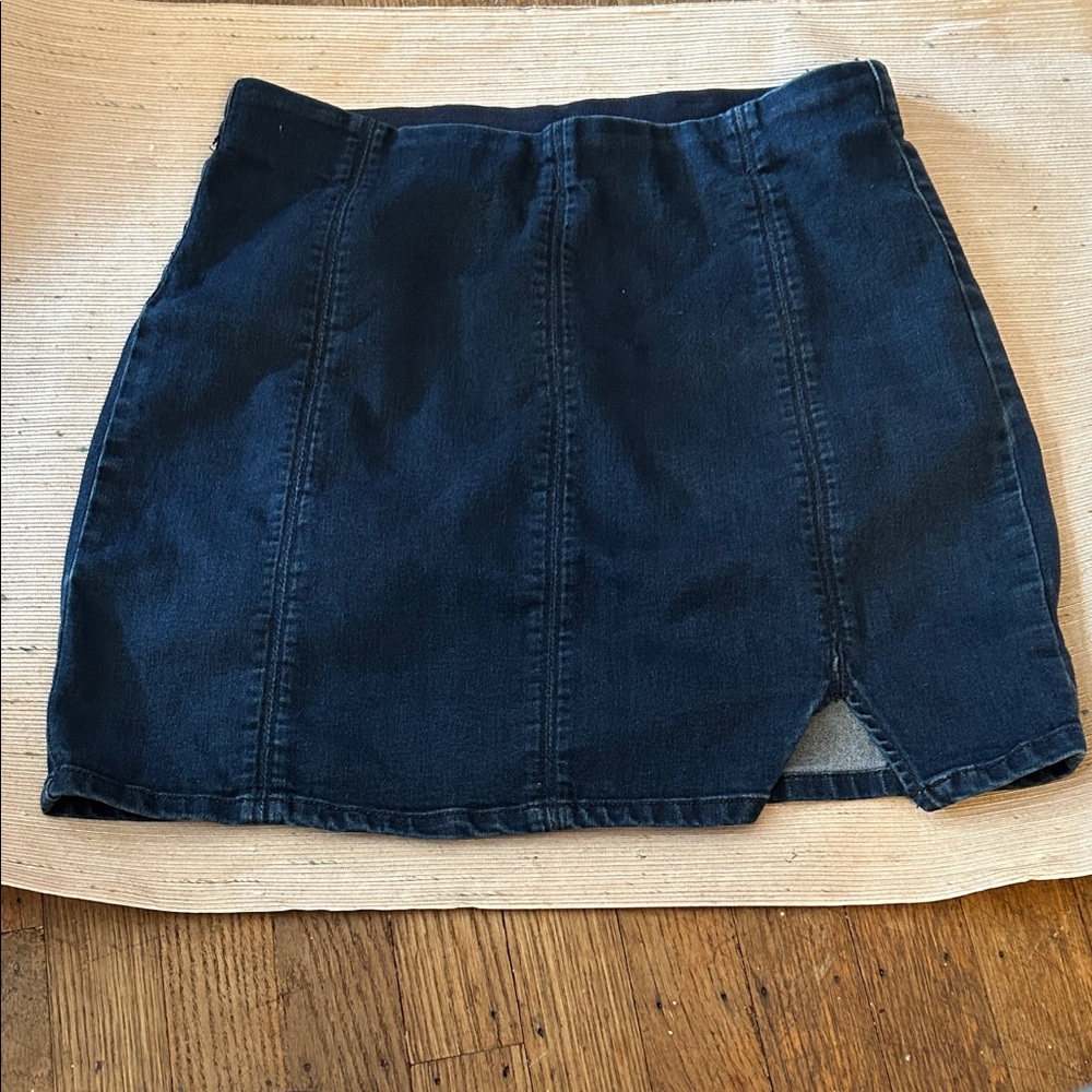 Free People Navy Mini Skirt